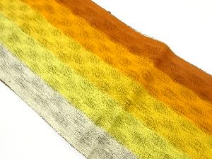 手織り紬縞模様織出し名古屋帯